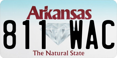 AR license plate 811WAC