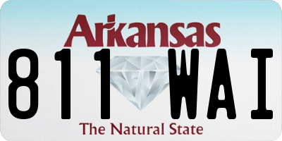 AR license plate 811WAI