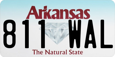 AR license plate 811WAL