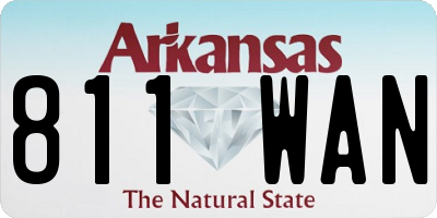 AR license plate 811WAN