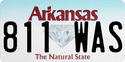 AR license plate 811WAS