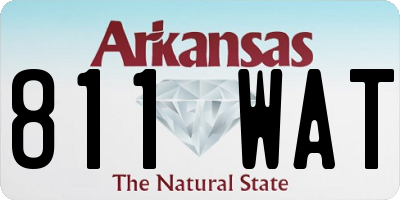 AR license plate 811WAT
