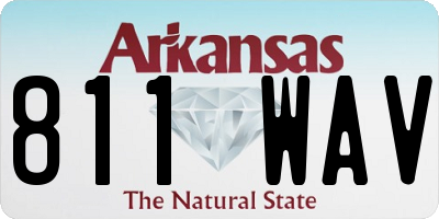 AR license plate 811WAV