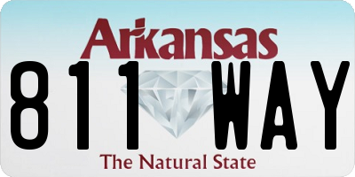 AR license plate 811WAY