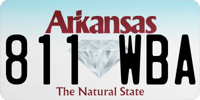 AR license plate 811WBA