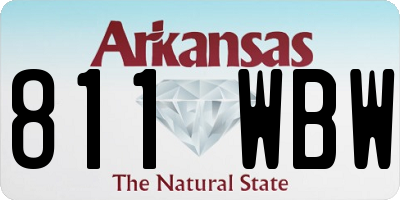 AR license plate 811WBW