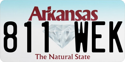 AR license plate 811WEK