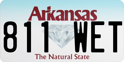 AR license plate 811WET