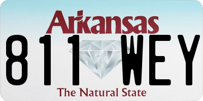 AR license plate 811WEY