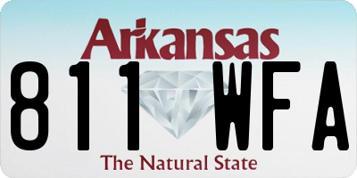 AR license plate 811WFA