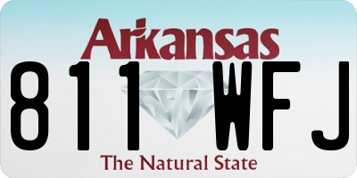 AR license plate 811WFJ