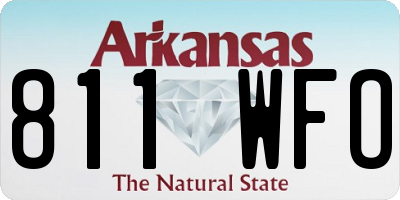 AR license plate 811WFO