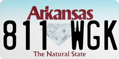 AR license plate 811WGK