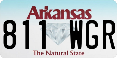 AR license plate 811WGR