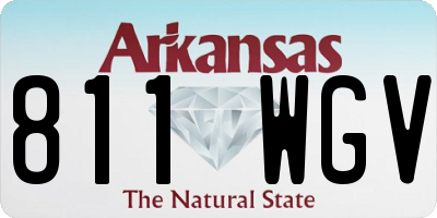 AR license plate 811WGV