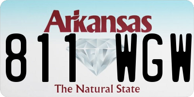 AR license plate 811WGW