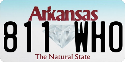 AR license plate 811WHO