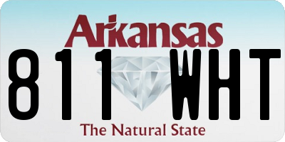 AR license plate 811WHT
