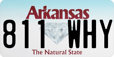 AR license plate 811WHY