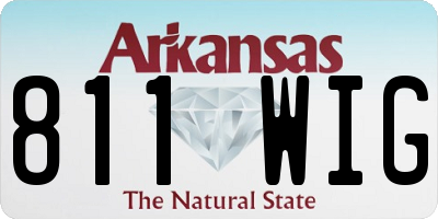 AR license plate 811WIG