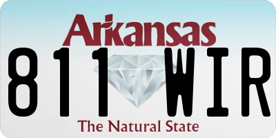 AR license plate 811WIR