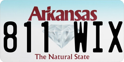 AR license plate 811WIX