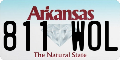 AR license plate 811WOL