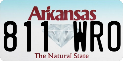 AR license plate 811WRO