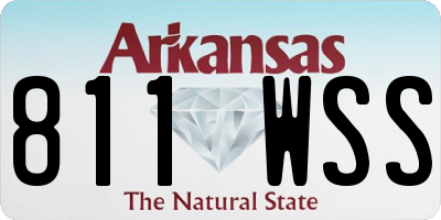 AR license plate 811WSS