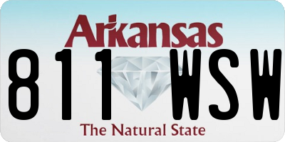 AR license plate 811WSW