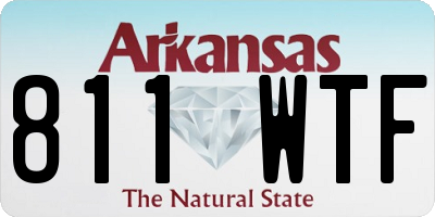 AR license plate 811WTF