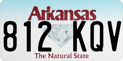 AR license plate 812KQV