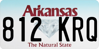 AR license plate 812KRQ