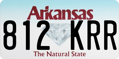 AR license plate 812KRR