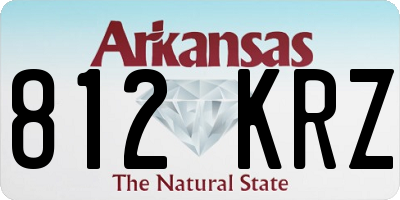 AR license plate 812KRZ