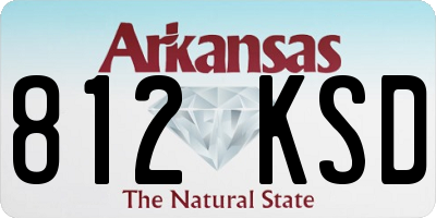 AR license plate 812KSD