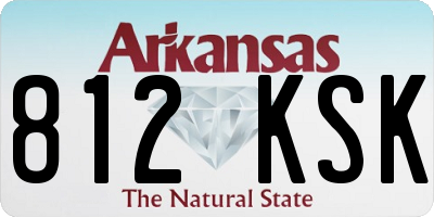 AR license plate 812KSK