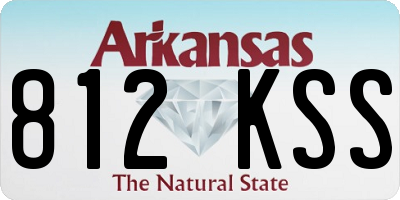 AR license plate 812KSS