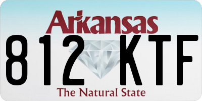 AR license plate 812KTF