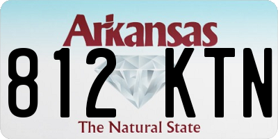 AR license plate 812KTN