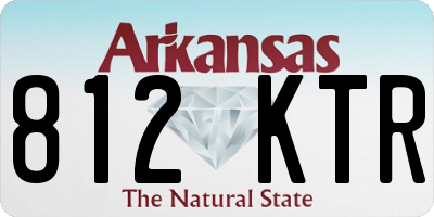 AR license plate 812KTR