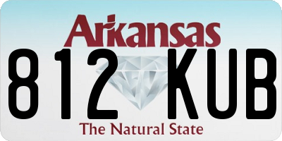 AR license plate 812KUB