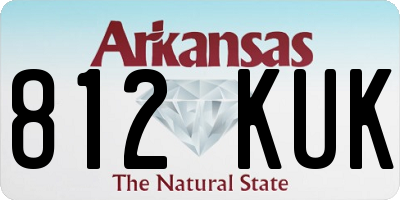 AR license plate 812KUK