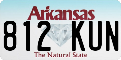 AR license plate 812KUN