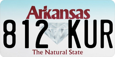 AR license plate 812KUR