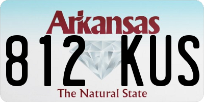 AR license plate 812KUS