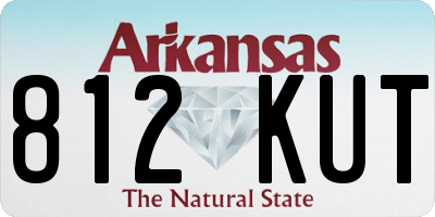 AR license plate 812KUT