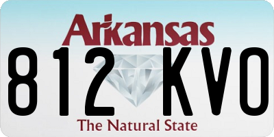 AR license plate 812KVO