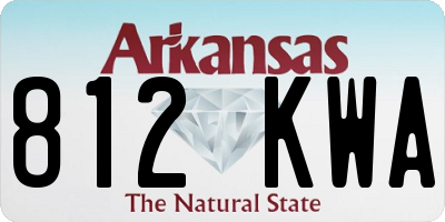 AR license plate 812KWA