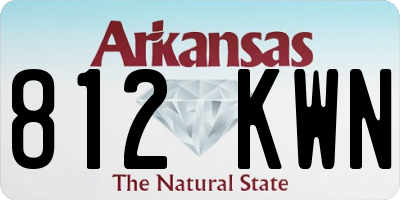 AR license plate 812KWN